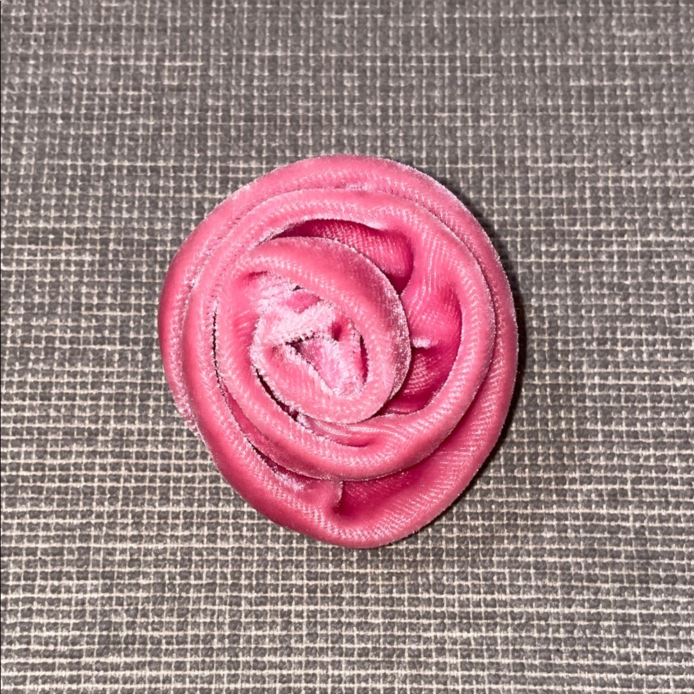 Pink Velvet Rose Brooch